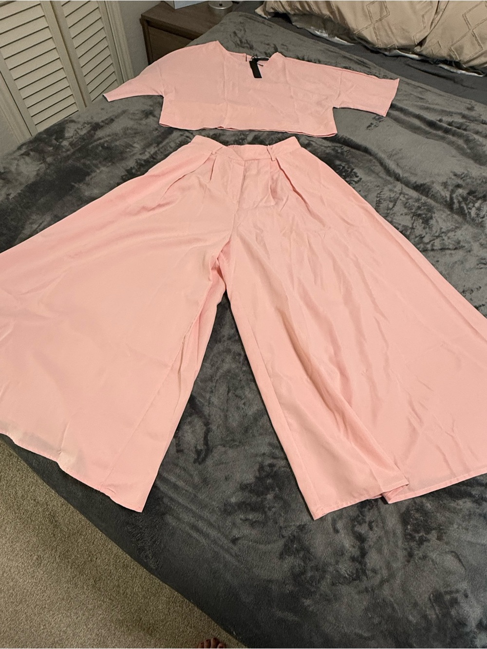 Zanzea Light Pink Women's Two-Piece Set